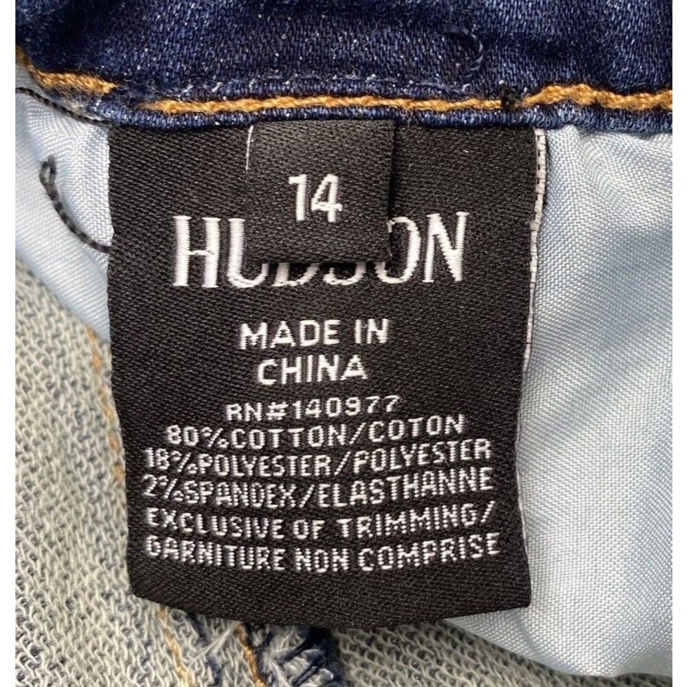 Hudson Boys Size 14 Dark Wash Stretch Skinny Jeans Denim Pants Blue Youth Kids - Picture 8 of 11